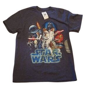 Star Wars T Shirt Tee Luke Leia Han Darth Vader New Hope Episode IV Men's LG